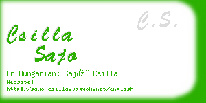 csilla sajo business card